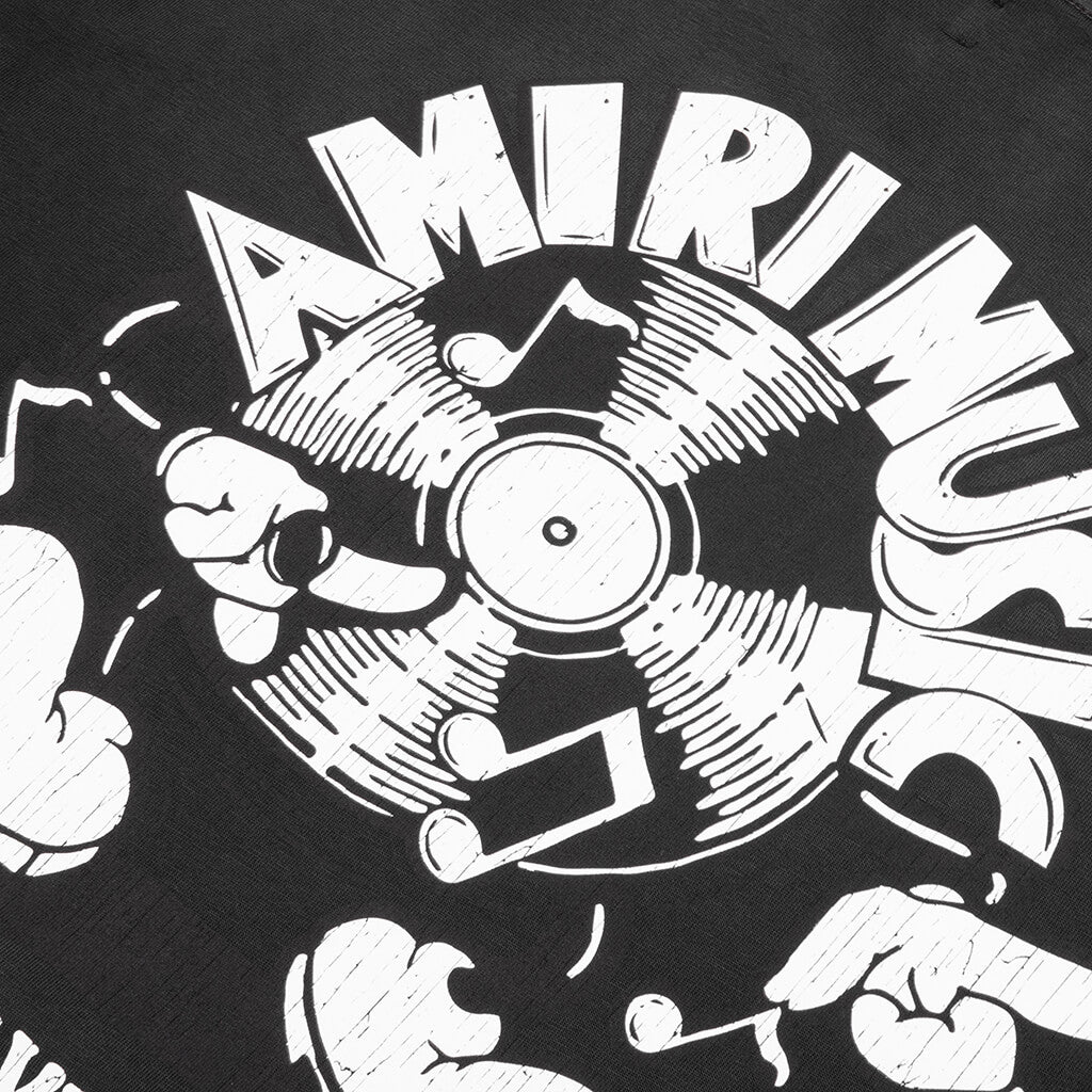 Amiri Music Record Tee - Black