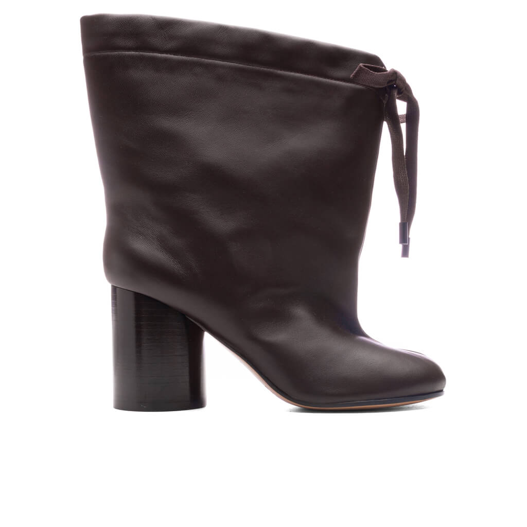 Brown Tabi Drawstring Ankle Boots - Chic Brown - Chic Brown