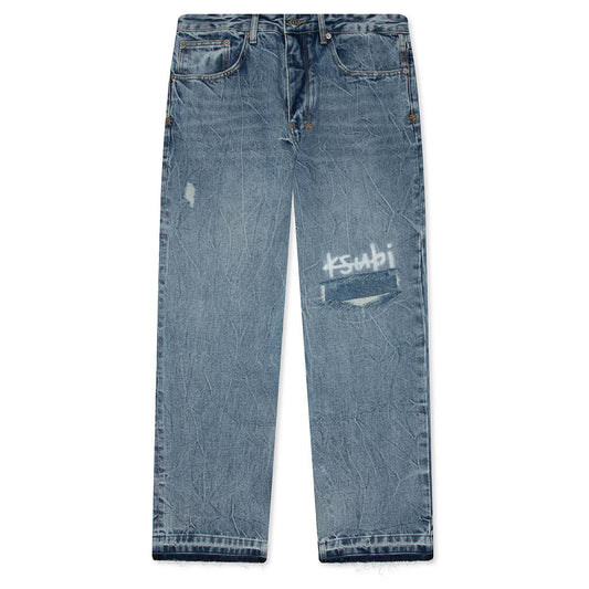 Anti K Trashed 1999 Pant - Public Blue