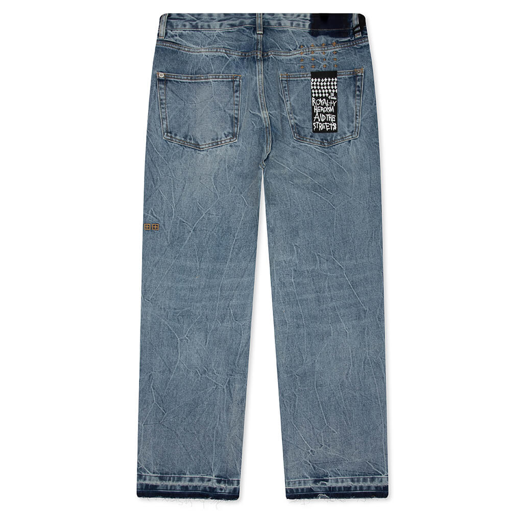 Anti K Trashed 1999 Pant - Public Blue