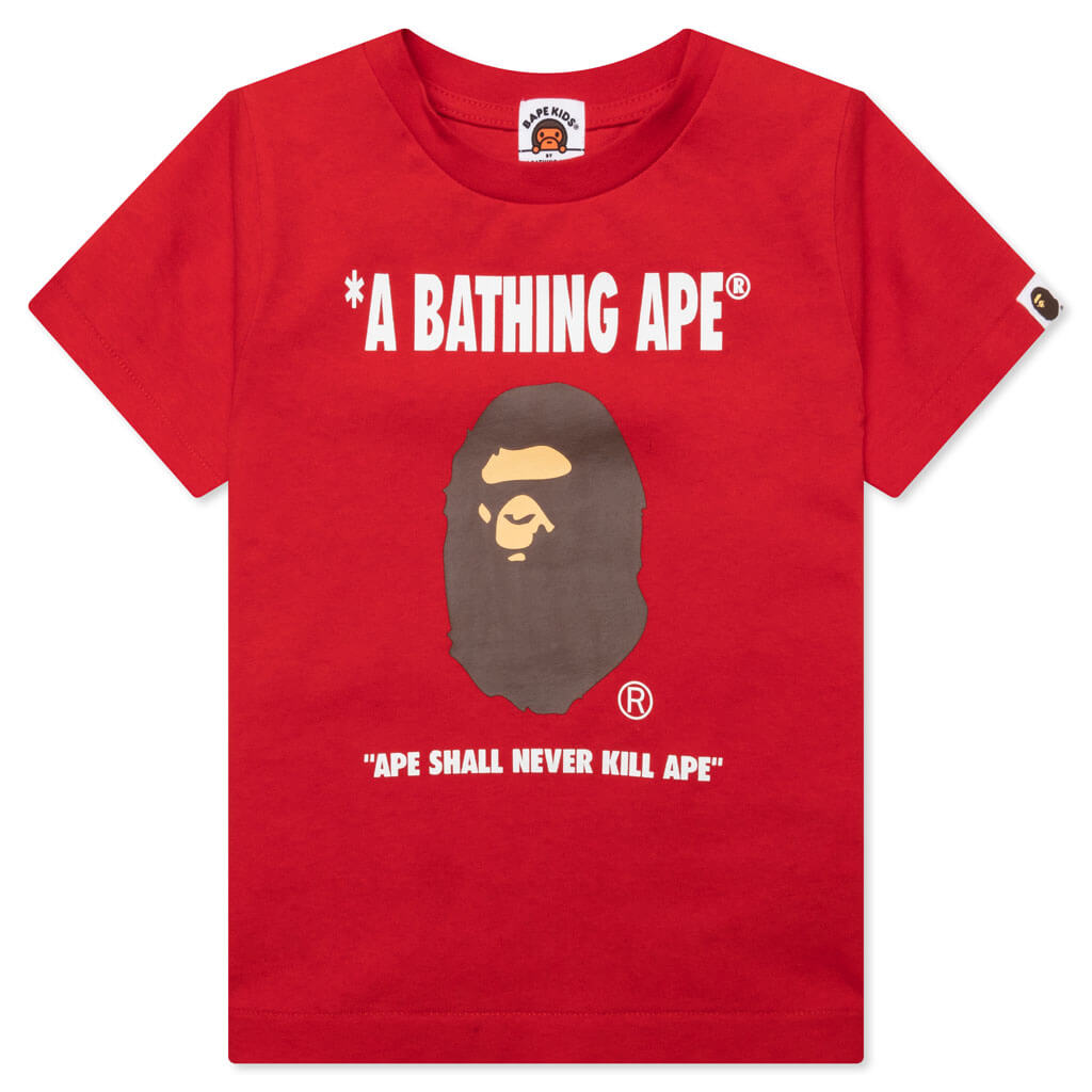 Kids Ape Head Tee - Red