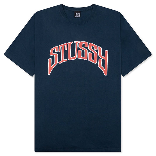 Arched Pigmented Dyed Tee - Navy