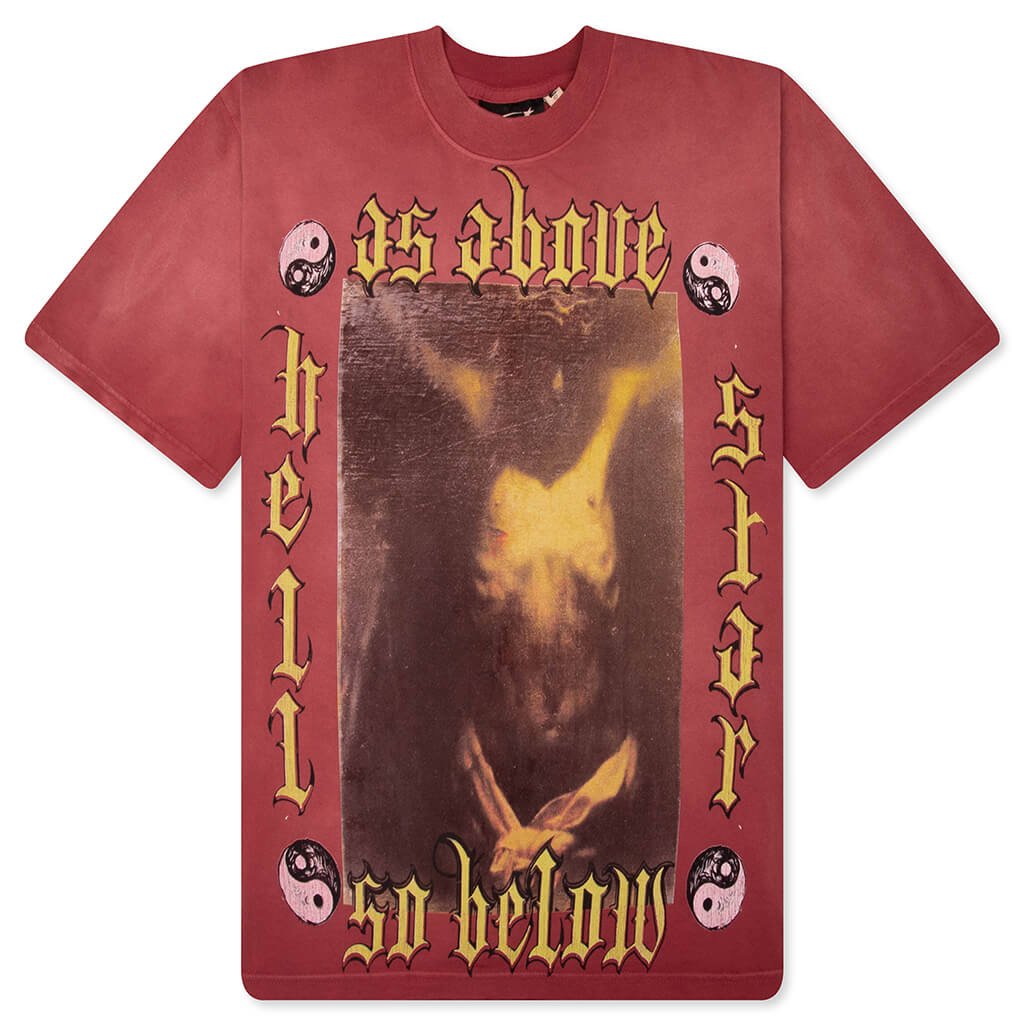 As Above So Below T-Shirt (Studs) - Red