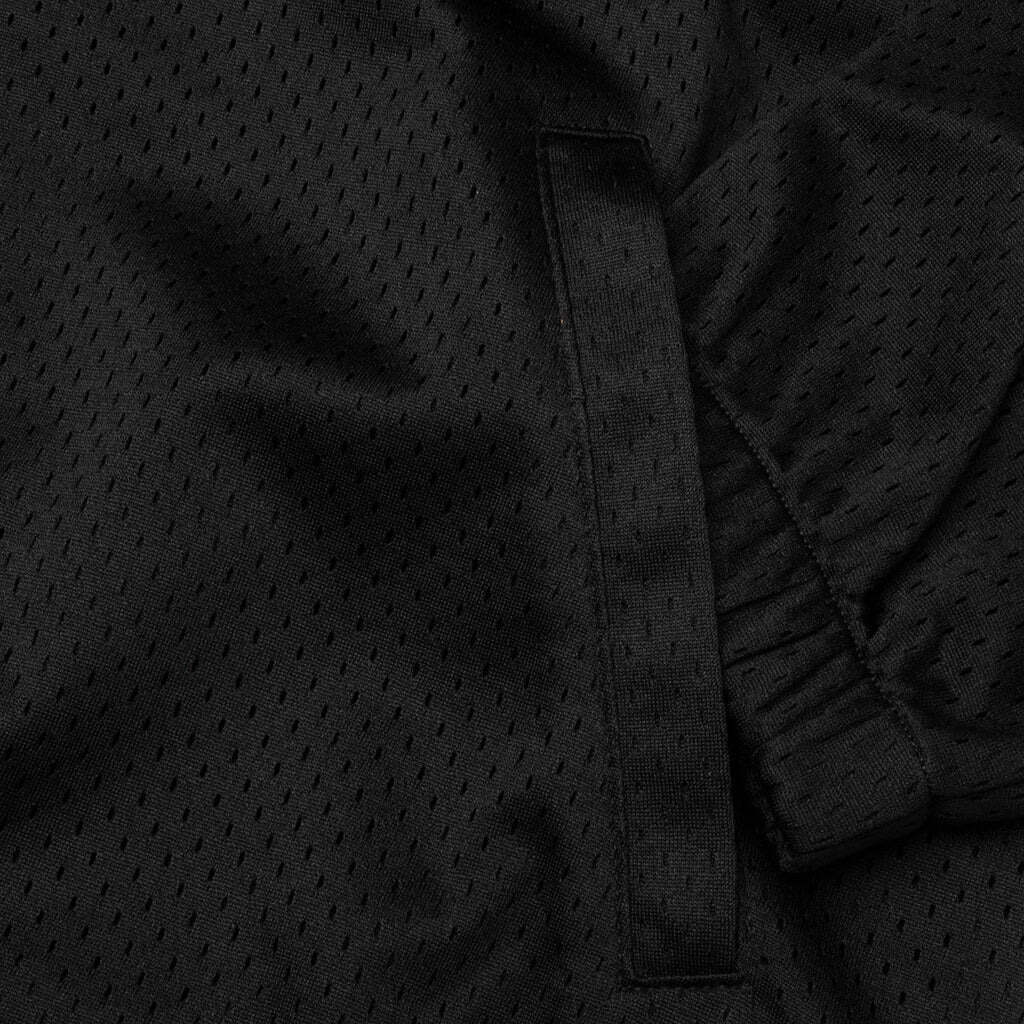 Athletic Mesh Zip Hood - Black