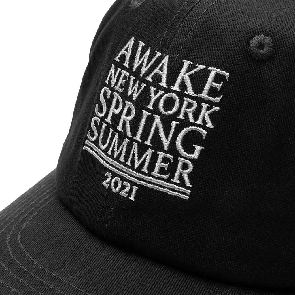 6 Panel Hat - Black