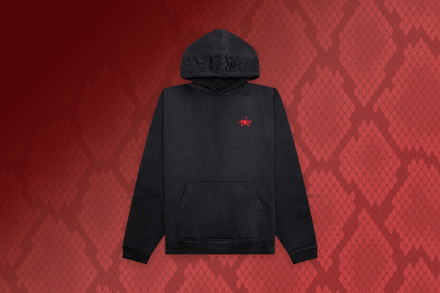 Awake NY x Jordan Fleece Hoodie - Black/Sail/University Red