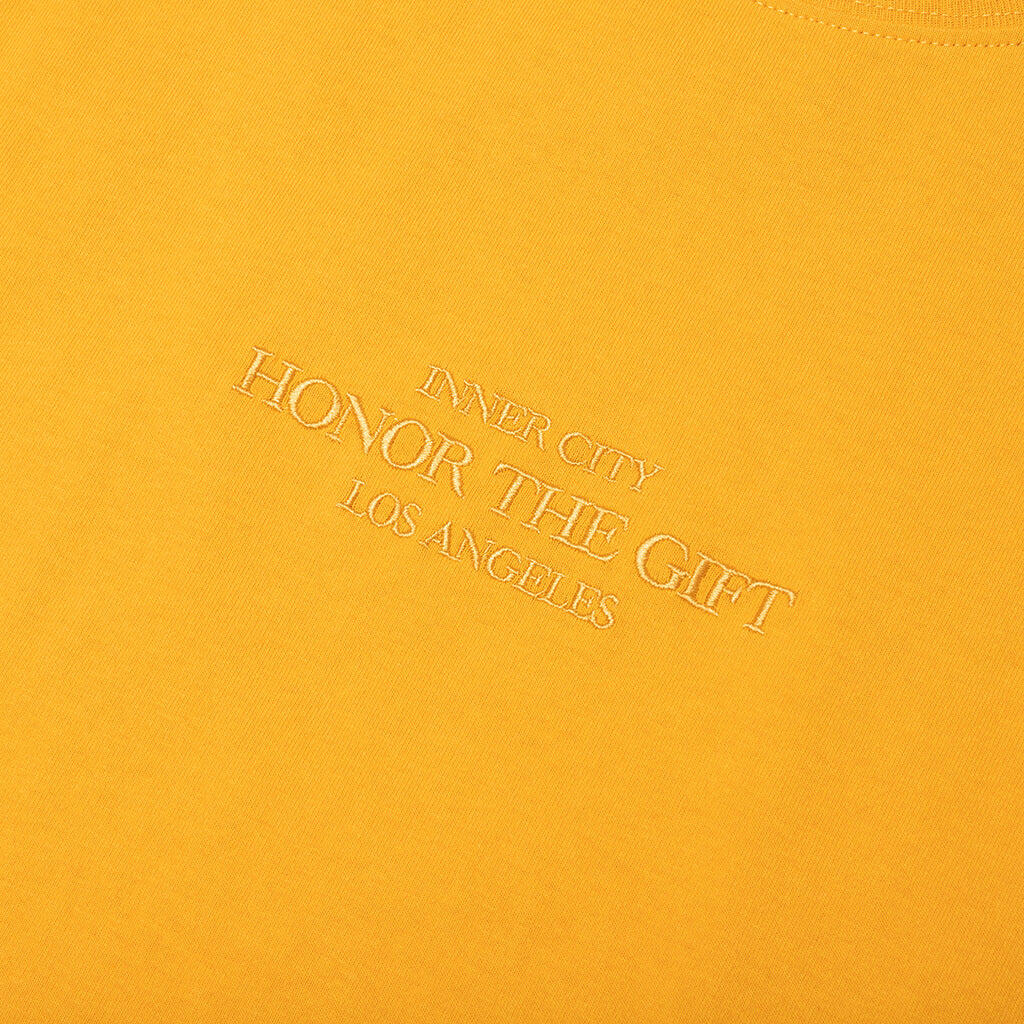 B-Summer Embroidery Box Tee - Yellow