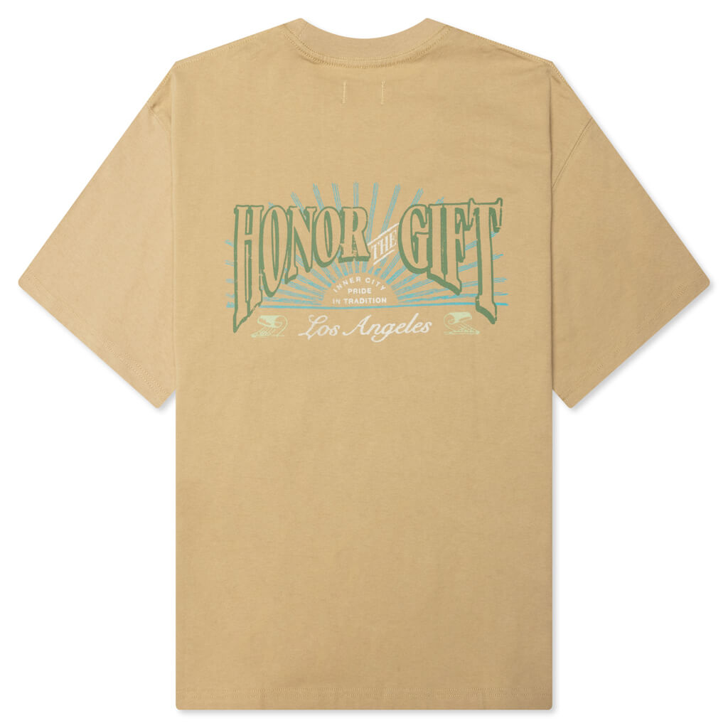 B-Summer HTG Cigar Label Short Sleeve Tee - Tan