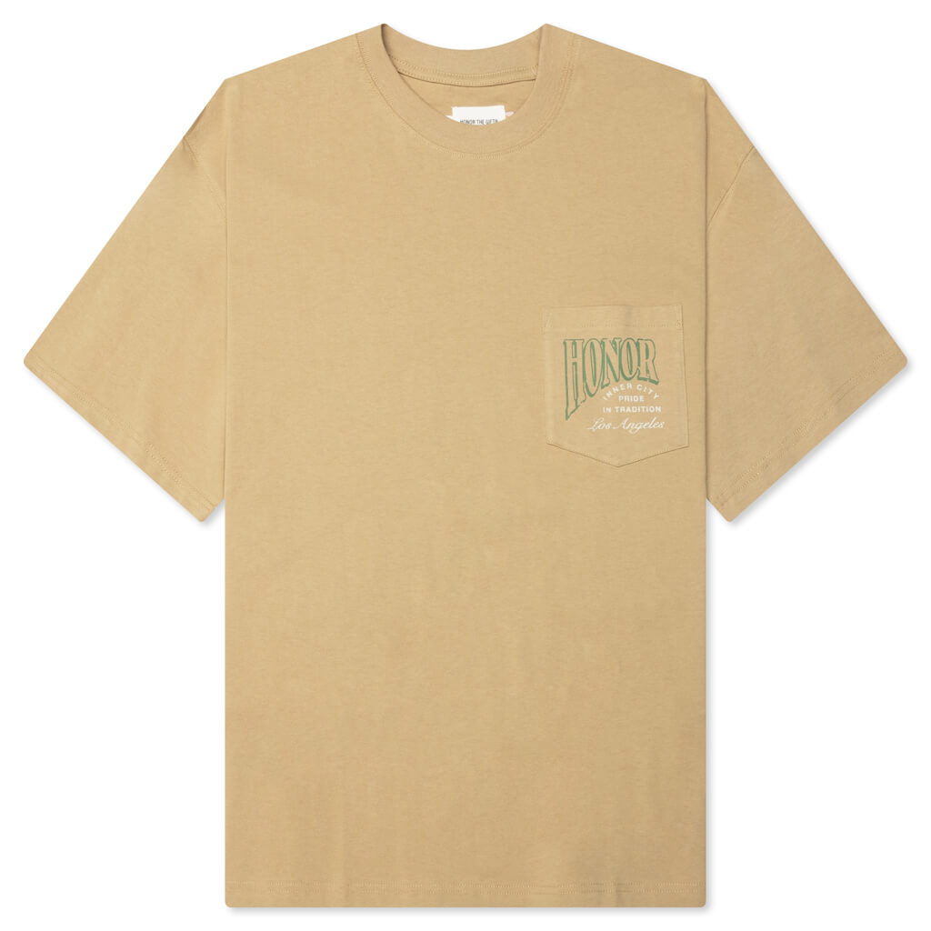 B-Summer HTG Cigar Label Short Sleeve Tee - Tan