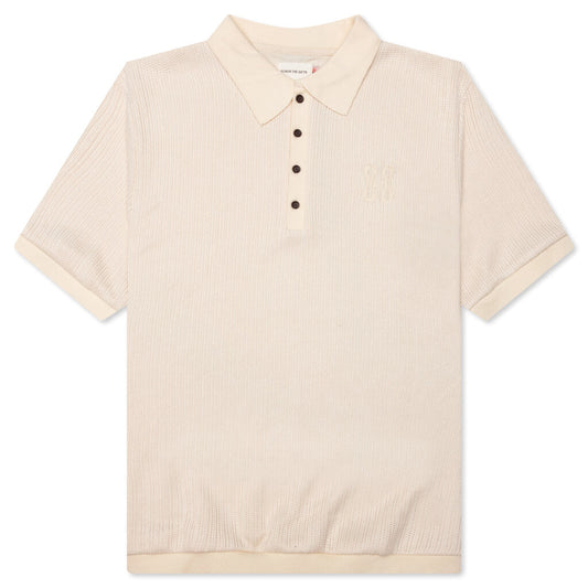 B-Summer Knit Polo Shirt - Bone