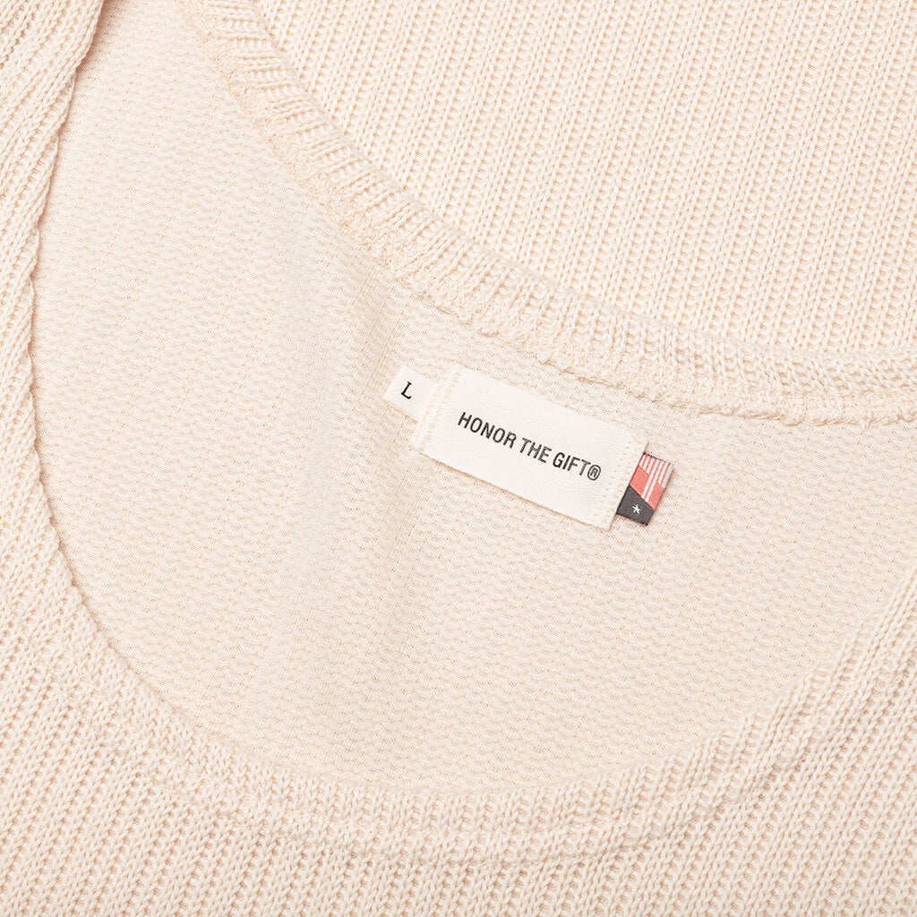 B-Summer Knit Tank Top - Bone