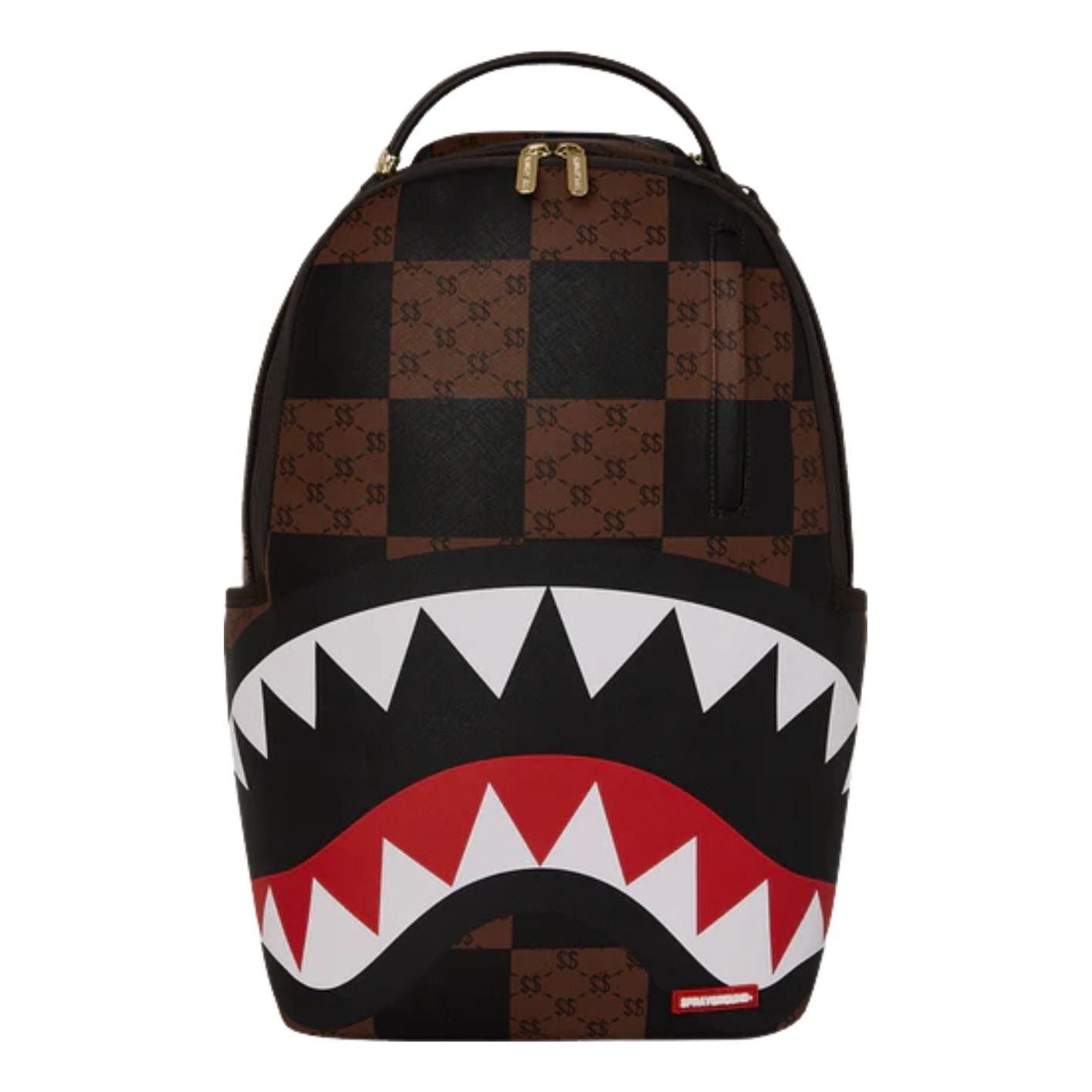 Sprayground That Big Check Shark Backpack 'Brown Black' B6263