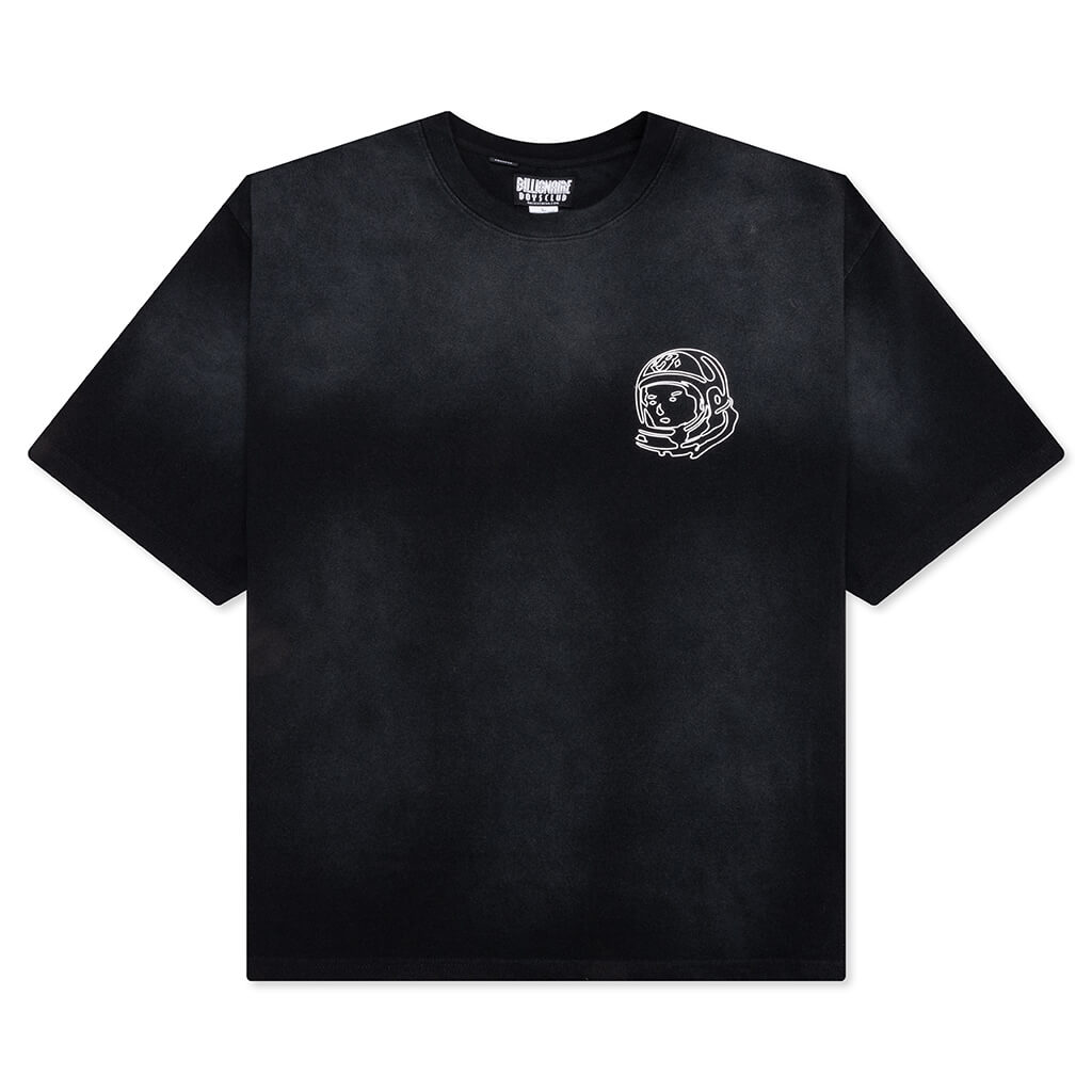 BB Faded Helmet S/S Crop Fit Knit - Black