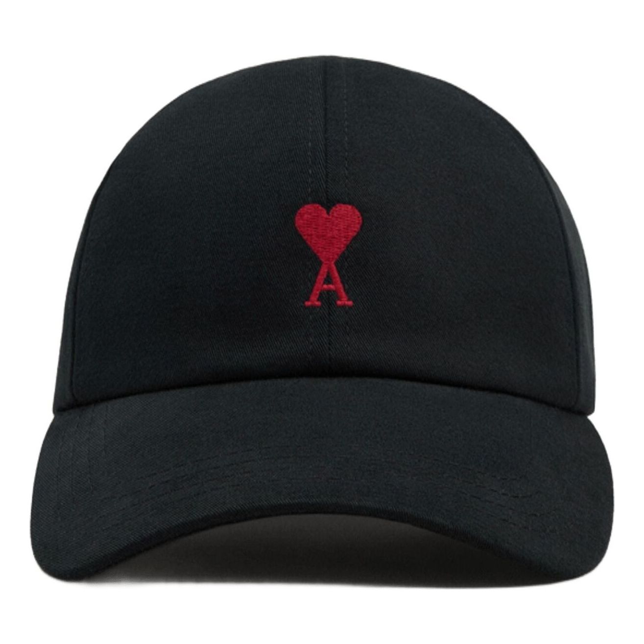 AMI SS26 Cotton Ami De Coeur Embroidery Cap 'Black' BFUCP006-AW0041-001