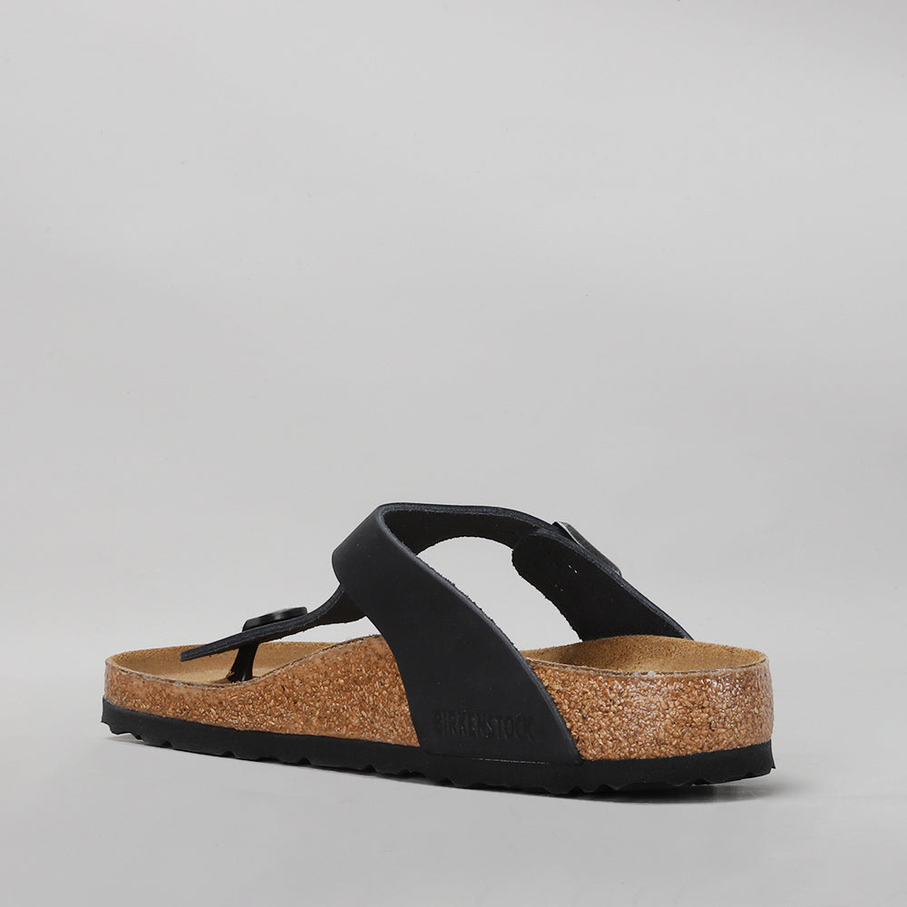 BIRKENSTOCK - GIZEH 845251 - BLACK OILED LEATHER