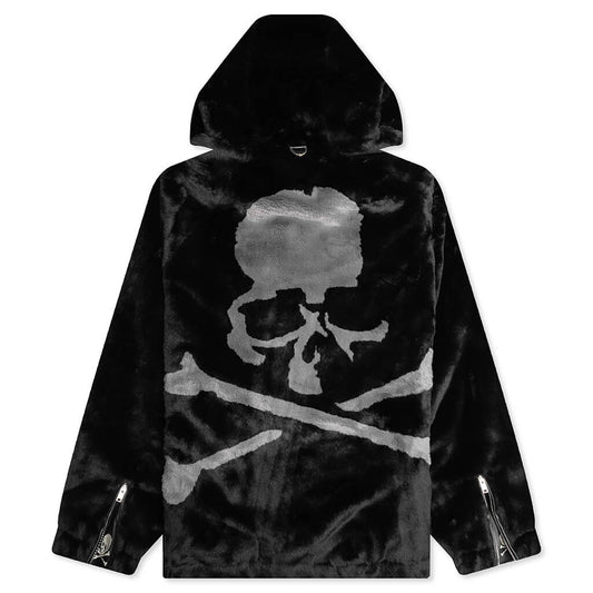 Acrylic Woven Full Zip Jacket - Black