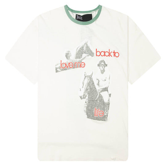 Back To Life Ringer Tee - White