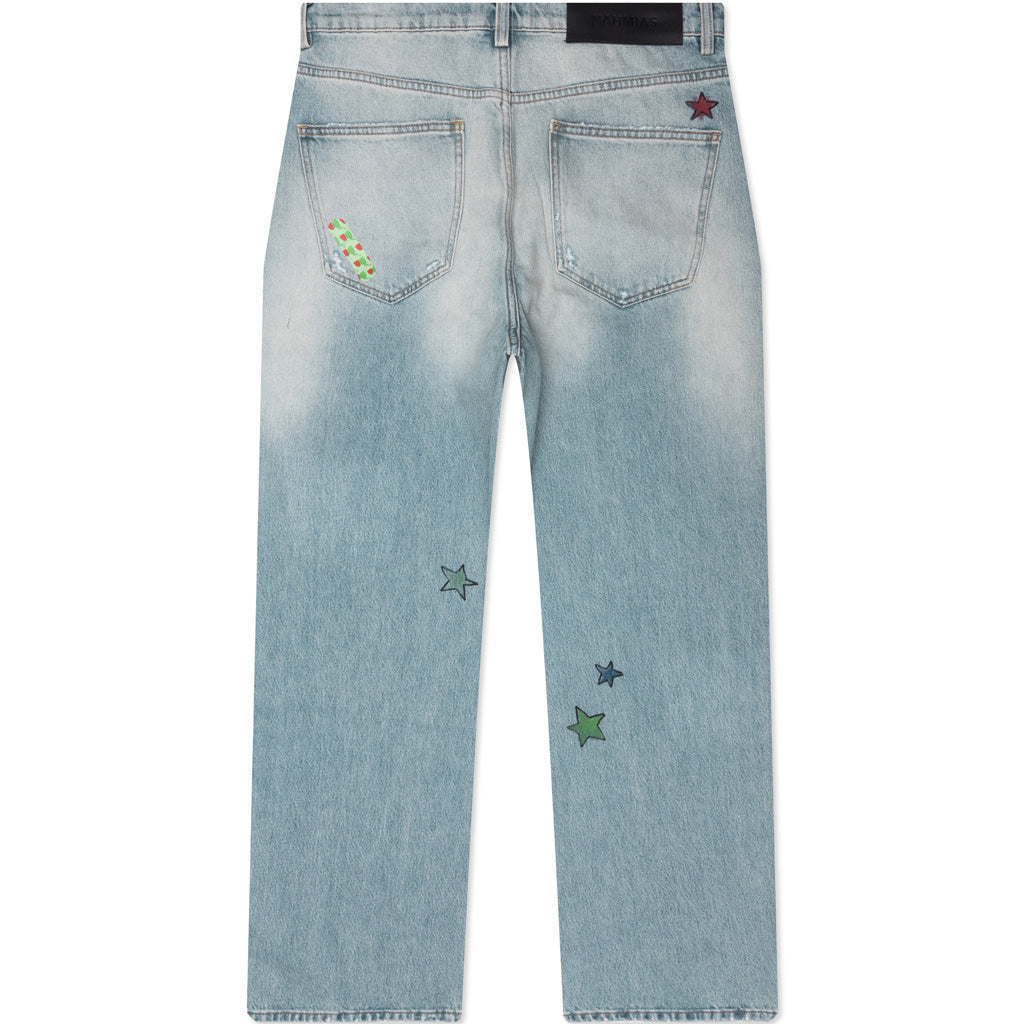 Bandaid Baggy Jeans - Light Washed