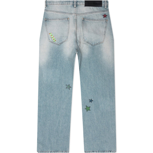 Bandaid Baggy Jeans - Light Washed