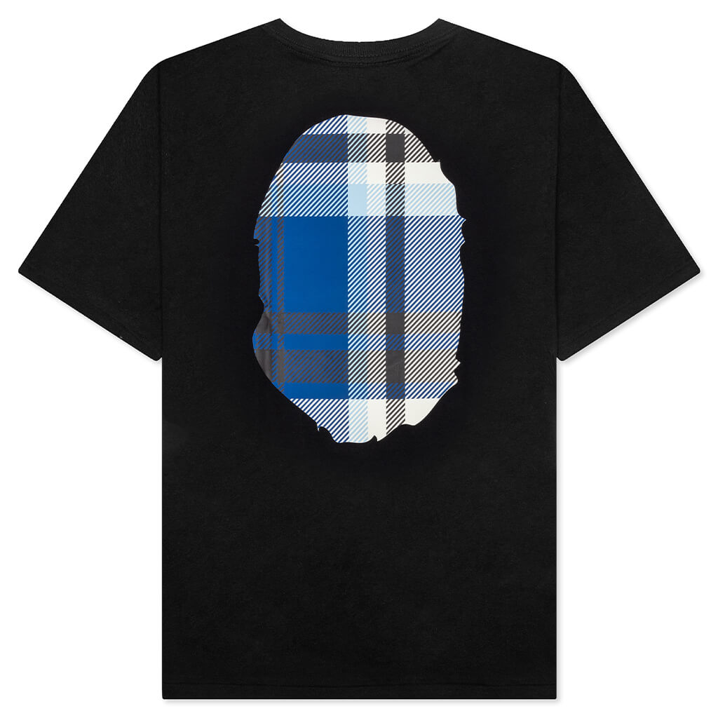 Bape Check Big Ape Head Tee - Black