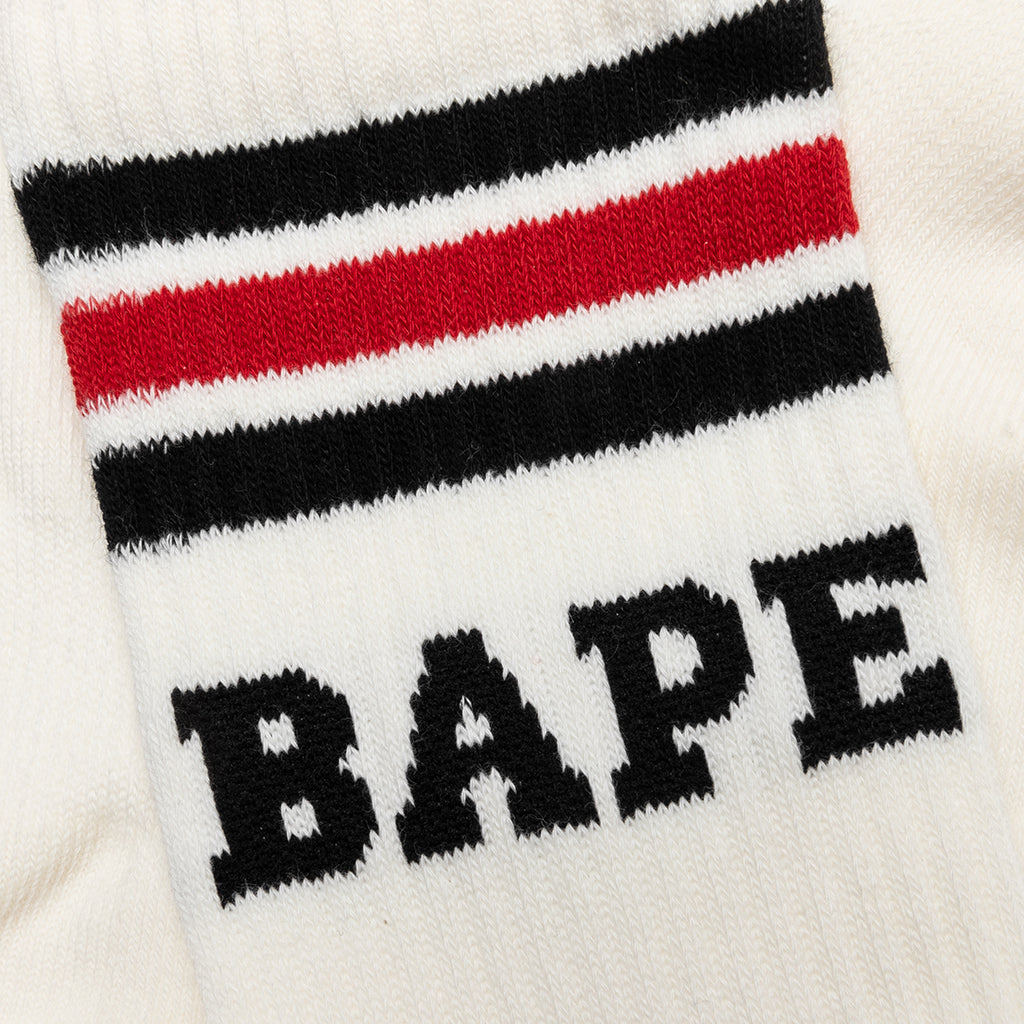Bape Stripe Socks - Black/Red