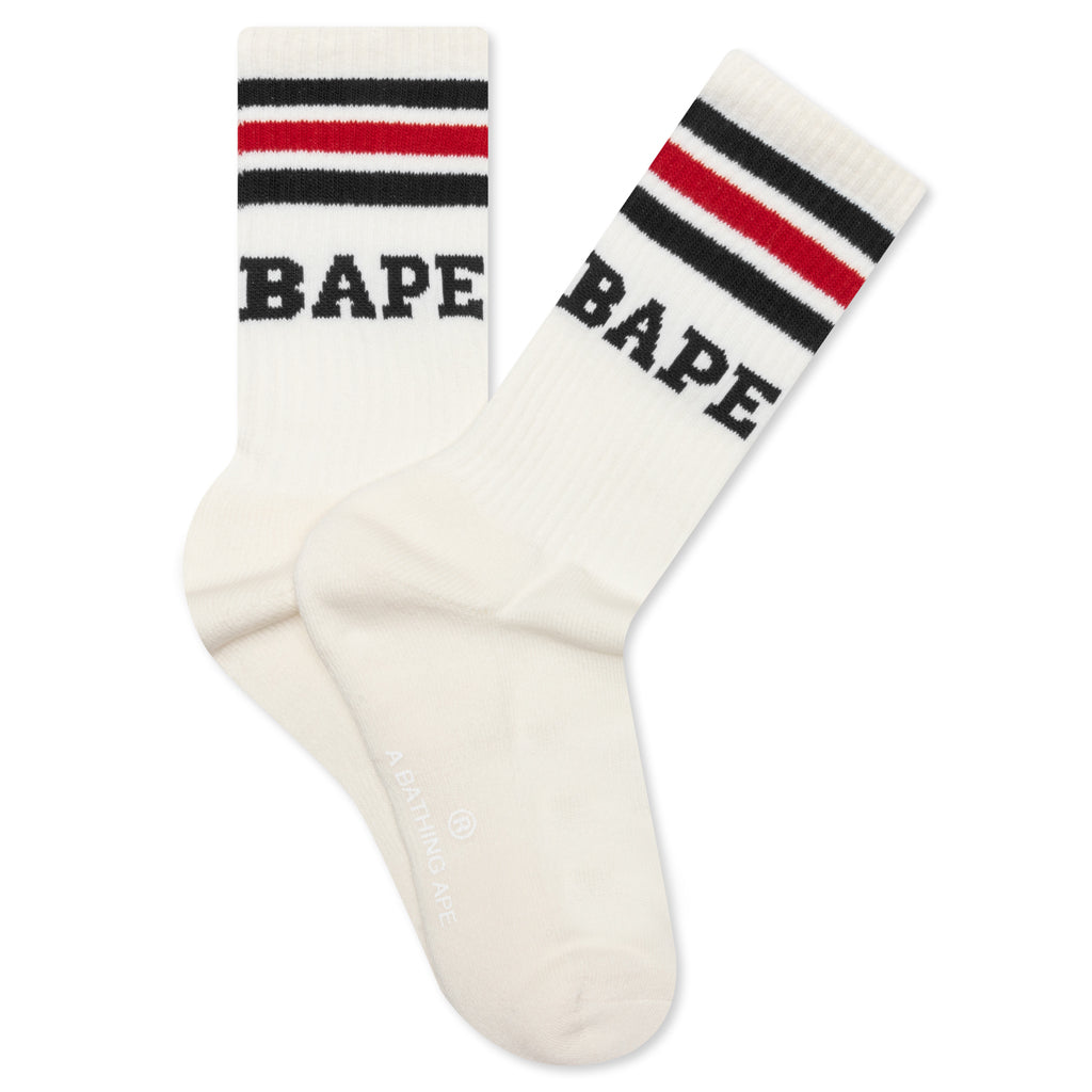 Bape Stripe Socks - Black/Red