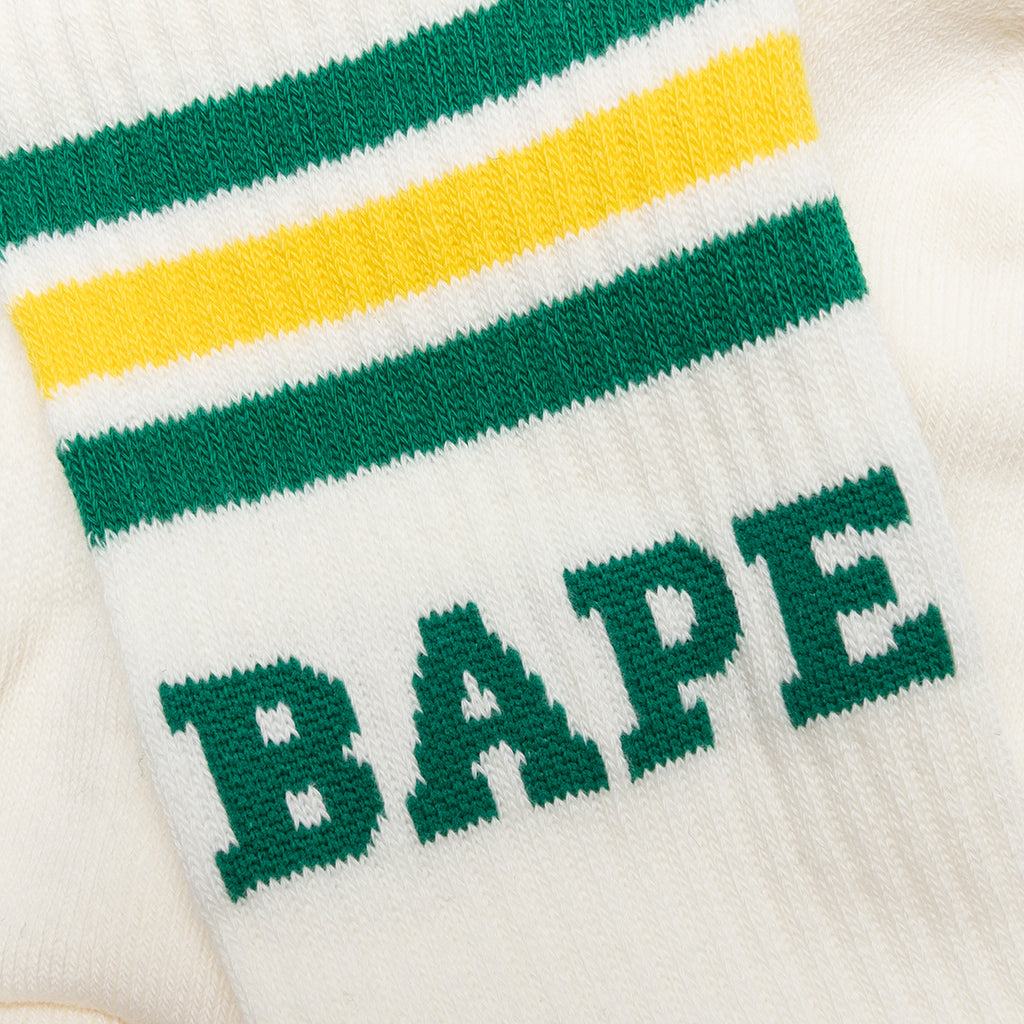 Bape Stripe Socks - Green/Yellow