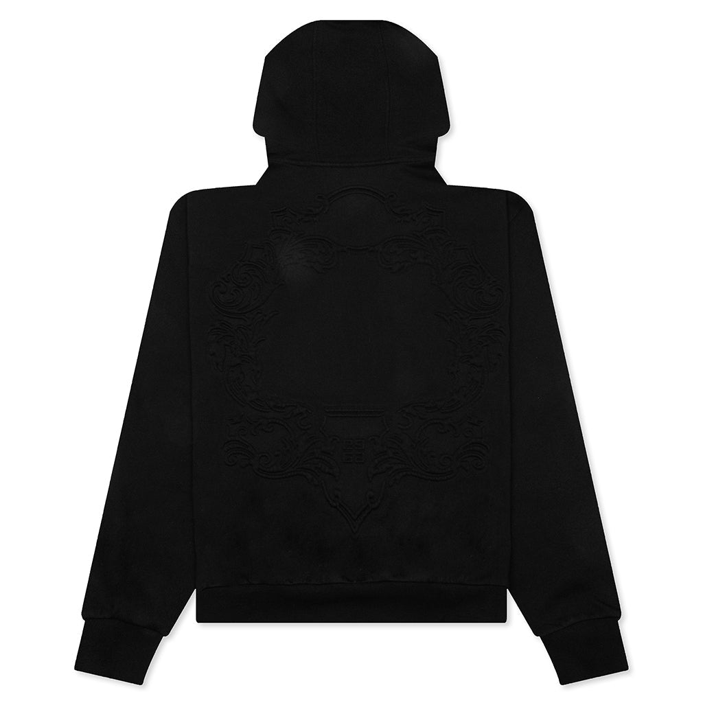 Baroque Embossing Hoodie - Black