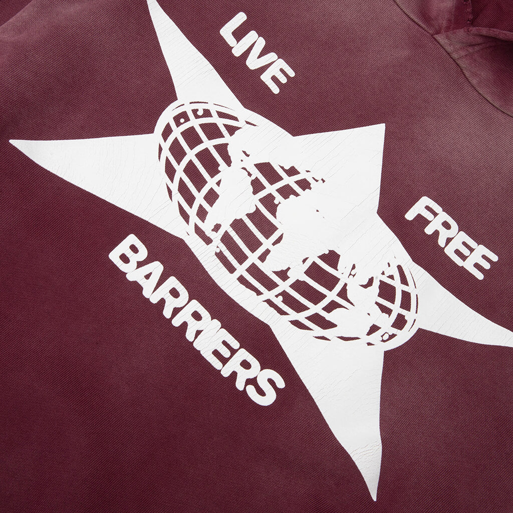 Barriers Cowrie Shell Hoodie - Maroon