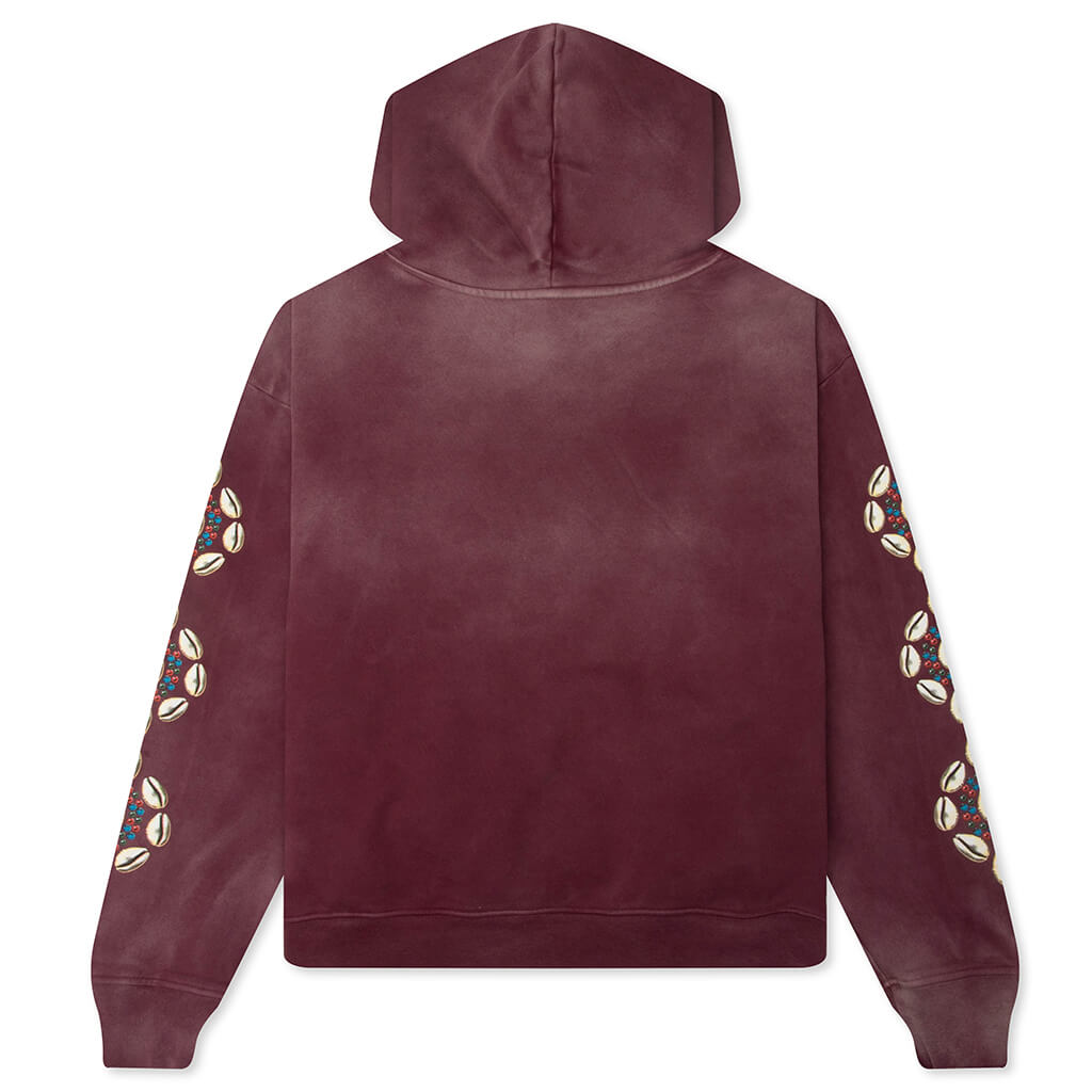 Barriers Cowrie Shell Hoodie - Maroon