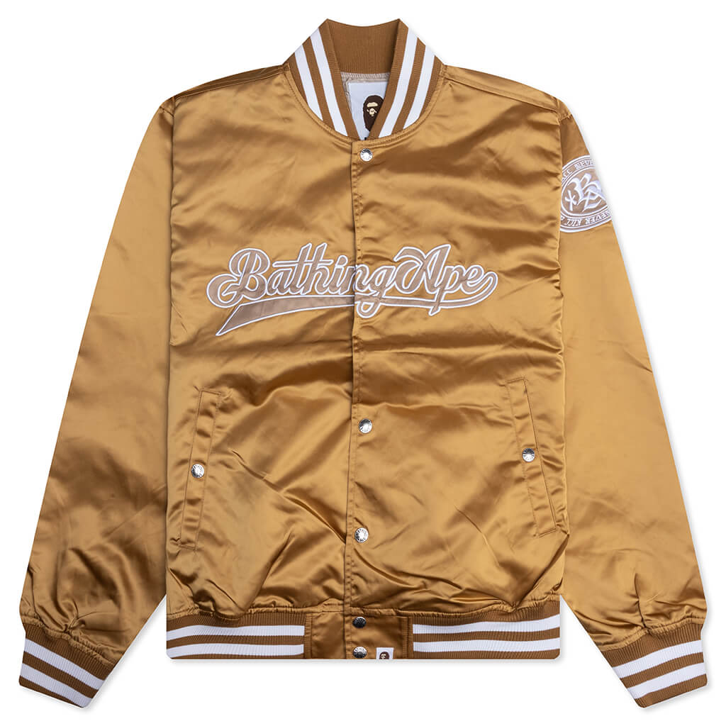 Baseball Varsity Jacket - Beige