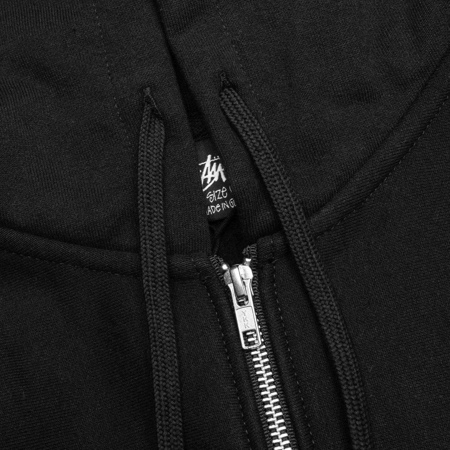 Basic Zip Hoodie - Black