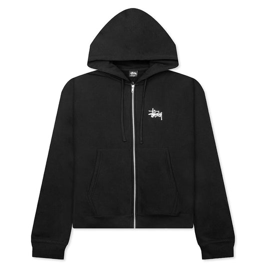 Basic Zip Hoodie - Black