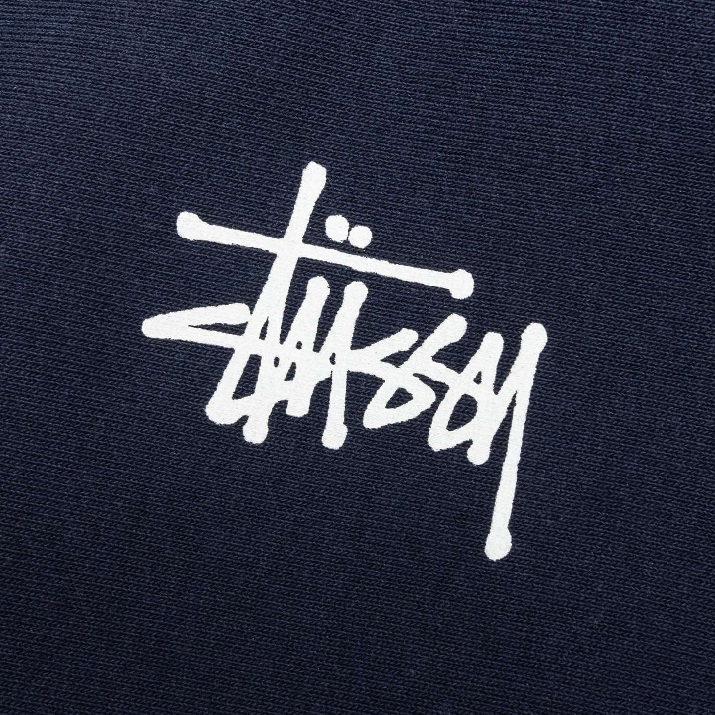 Basic Stussy Zip Hoodie - Navy