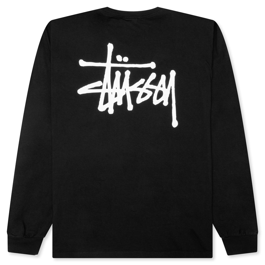 Basic Stussy Pig. Dyed L/S Tee- Black