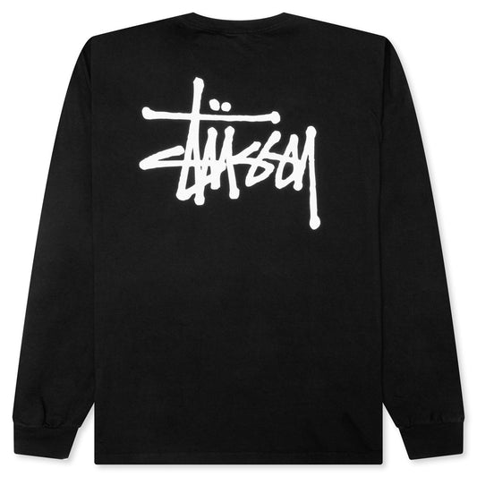 Basic Stussy Pig. Dyed L/S Tee- Black