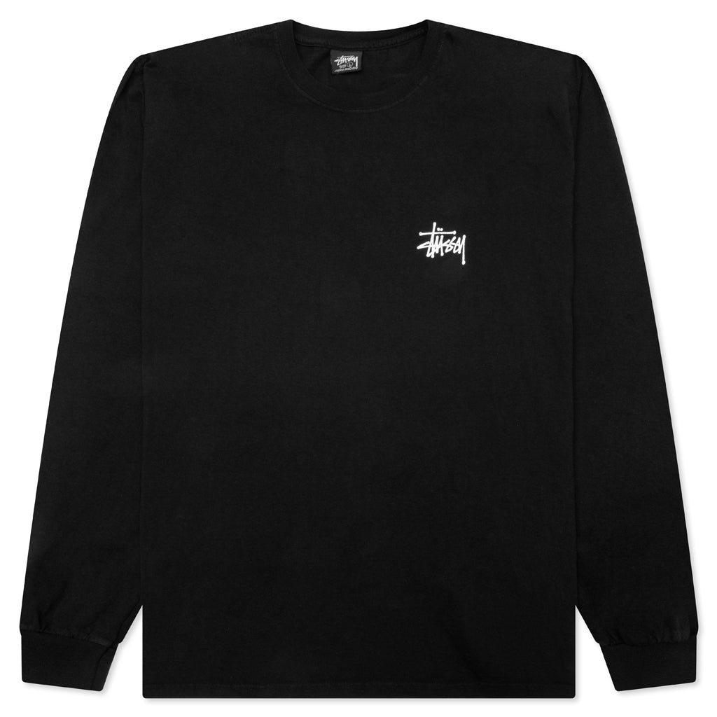 Basic Stussy Pig. Dyed L/S Tee- Black