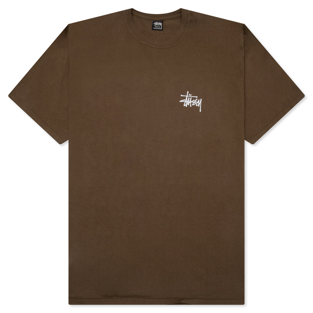 Basic Stussy Pigment Dyed Tee - Brown