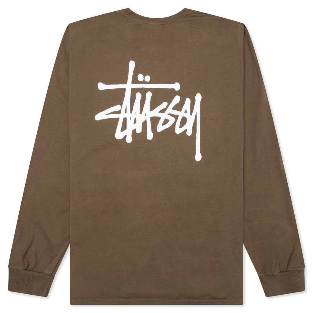 Basic Stussy Pig. Dyed L/S Tee - Brown
