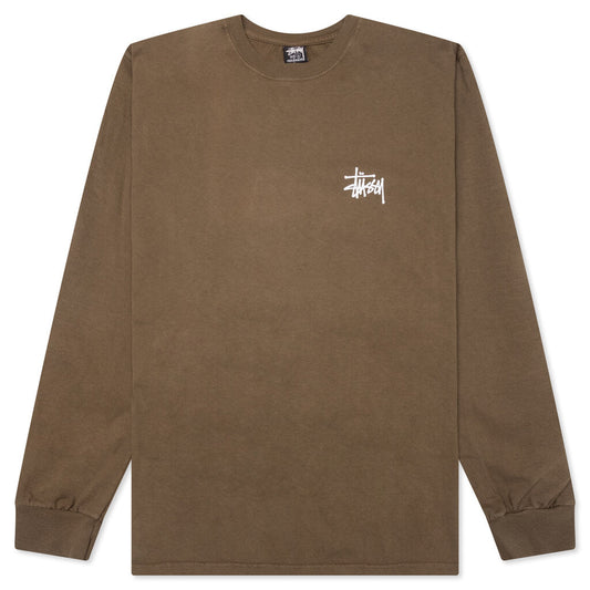 Basic Stussy Pig. Dyed L/S Tee - Brown