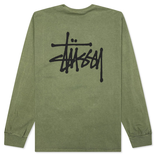 Basic Stussy Pig. Dyed L/S Tee - Olive
