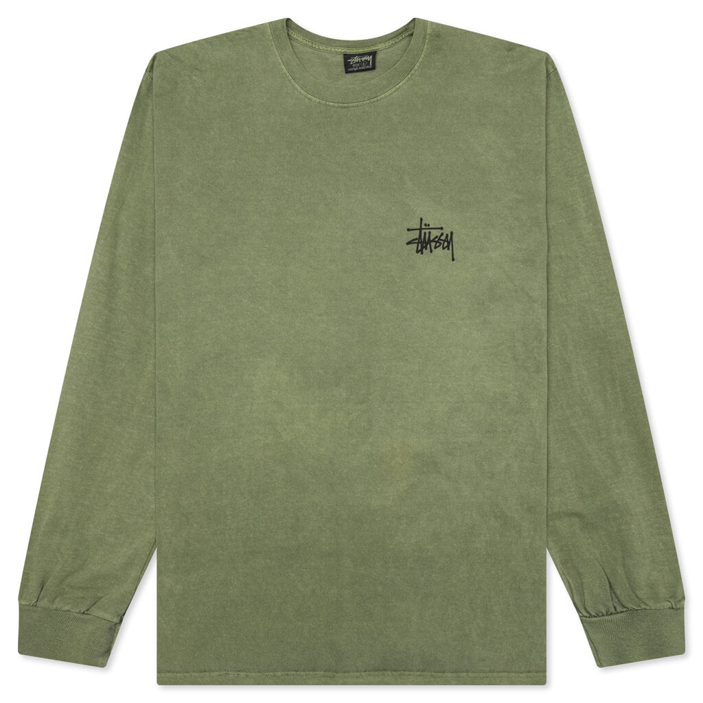 Basic Stussy Pig. Dyed L/S Tee - Olive