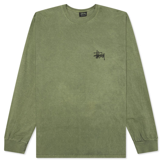 Basic Stussy Pig. Dyed L/S Tee - Olive