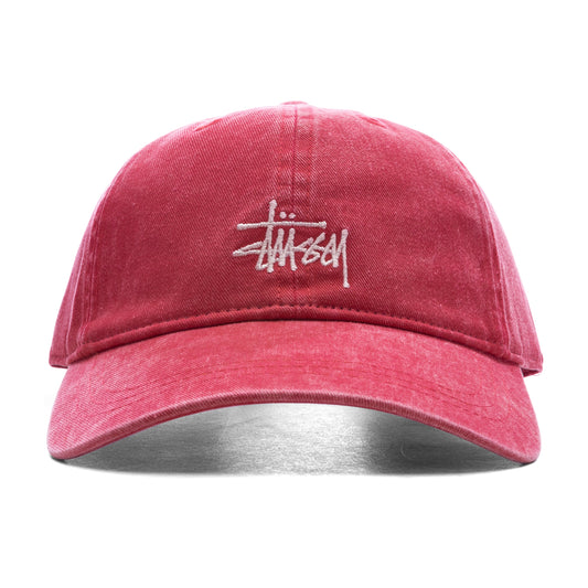 Basic Washed Low Pro Cap - Deep Rouge