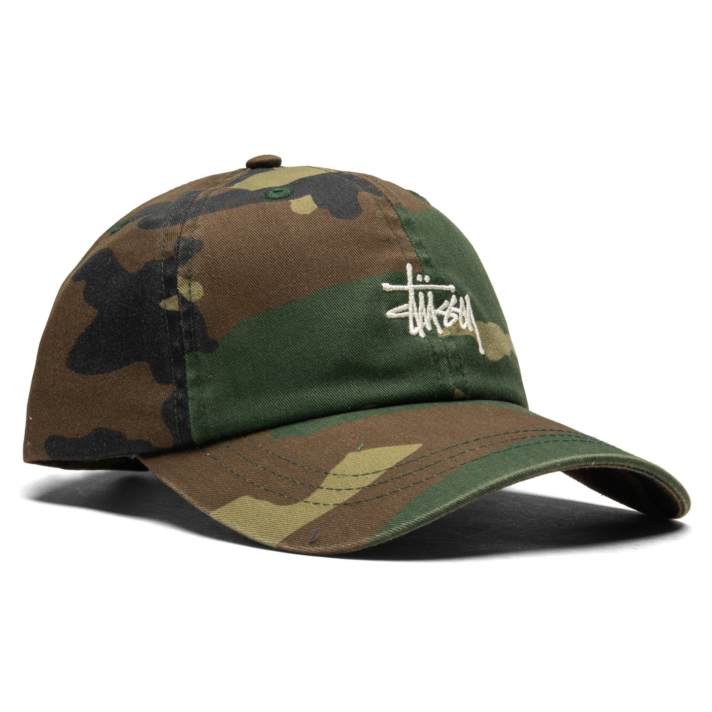 Basic Washed Low Pro Cap - Woodland Camo