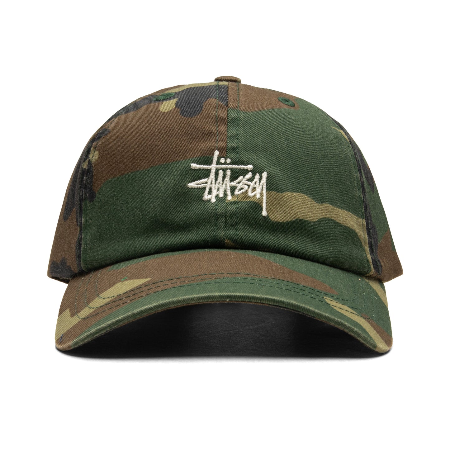 Basic Washed Low Pro Cap - Woodland Camo