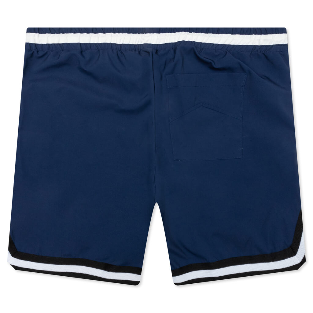 Basketball Logo Swim Short - Blue/Black/White