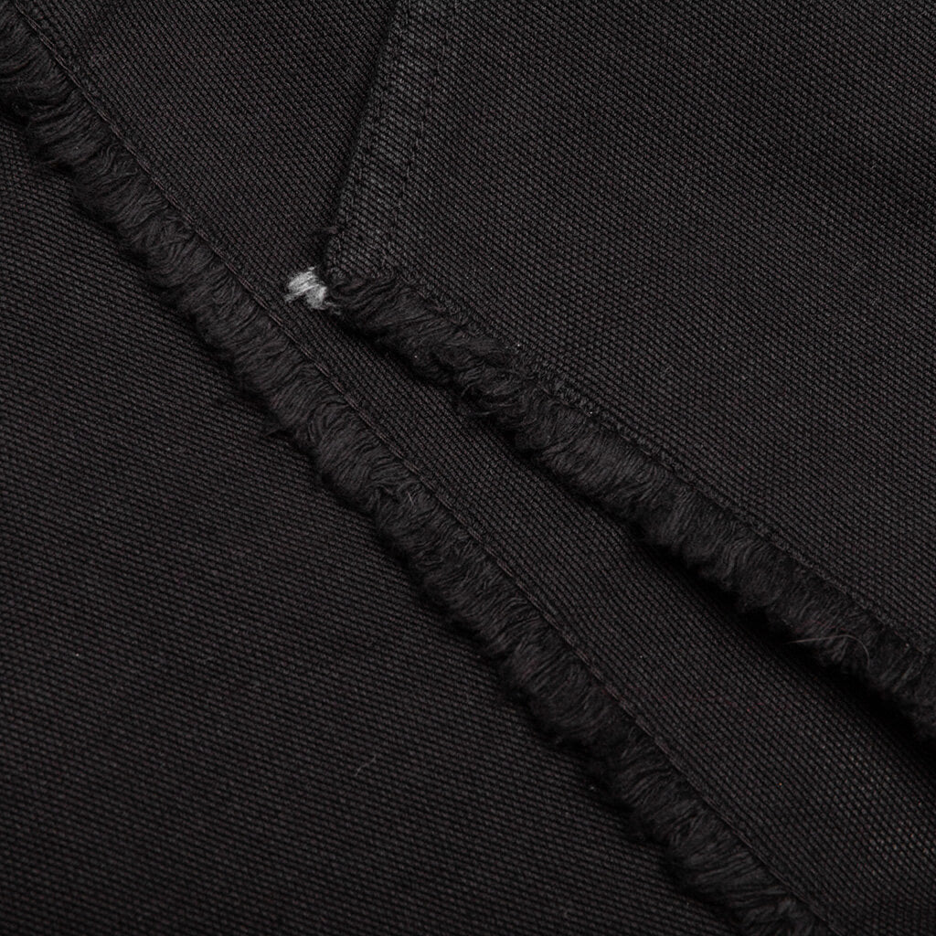 Butt Zipp Long Boxer Shorts - Black