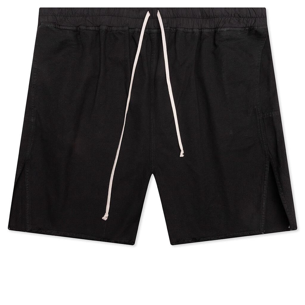 Butt Zipp Long Boxer Shorts - Black