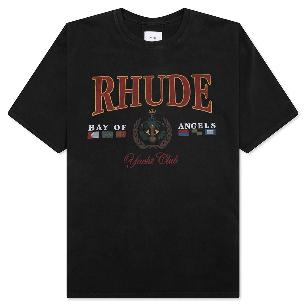 Bay Of Angels Yacht Tee - Vintage Black